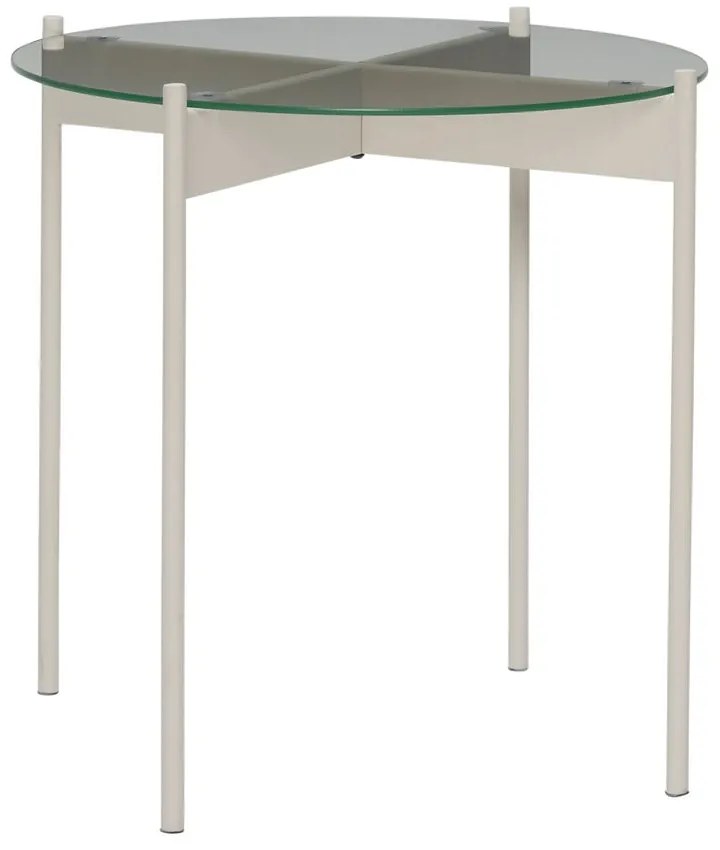 Măsuță auxiliară rotundă cu blat din sticlă ø 45 cm Beam – Hübsch