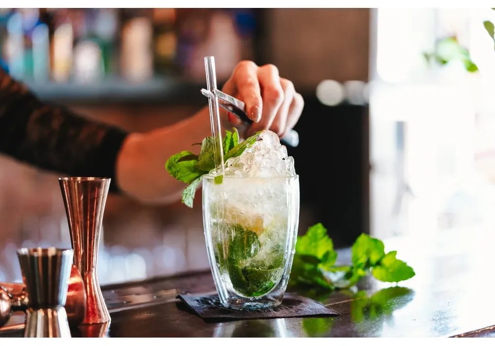 Căni 6 buc. cu perete dublu/pentru latte din sticlă 350 ml – Vialli Design