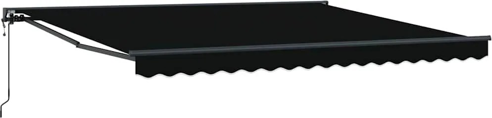 vidaXL Cadru de copertină Negru 400 × 300 cm Poliester cu Acoperire PU