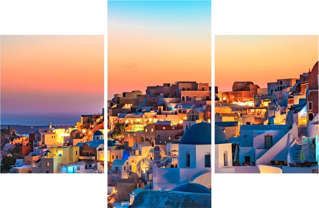 Tablou - Santorini în amurg (90x60 cm)