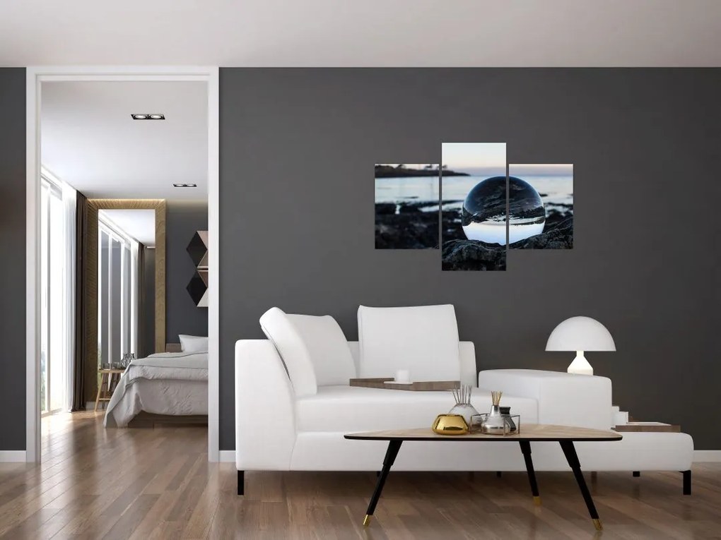 Tablou - Bile de sticlă pe piatră (90x60 cm)