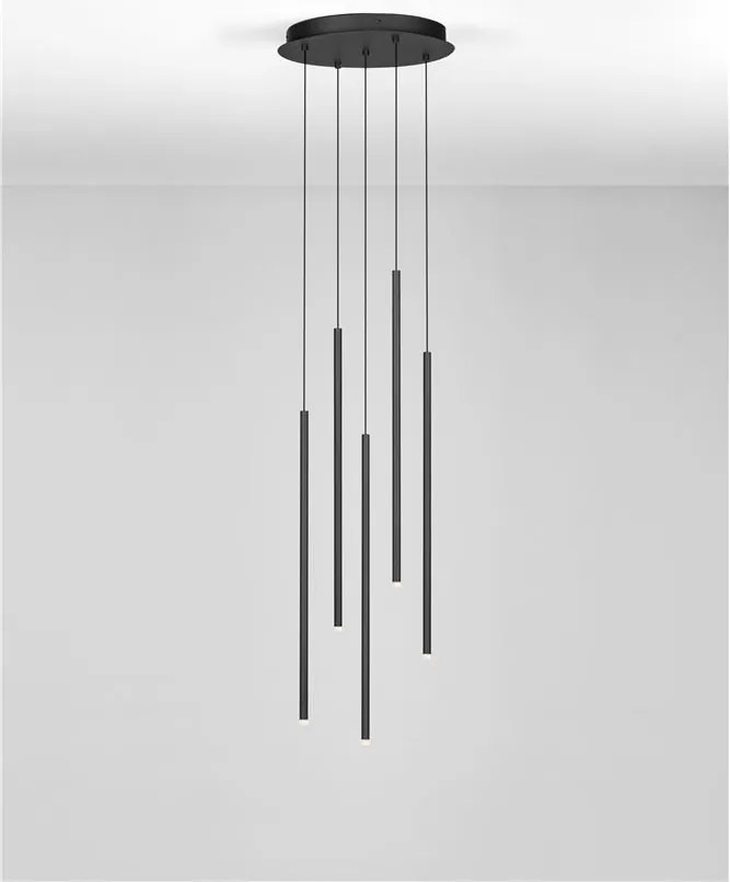 Lustra LED suspendata design minimalist STILVI 15W negru