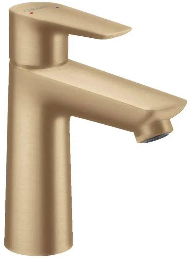 Set baterie cada si baterie lavoar Hansgrohe Talis cu accesorii baie Hansgrohe AddStoris, bronz periat