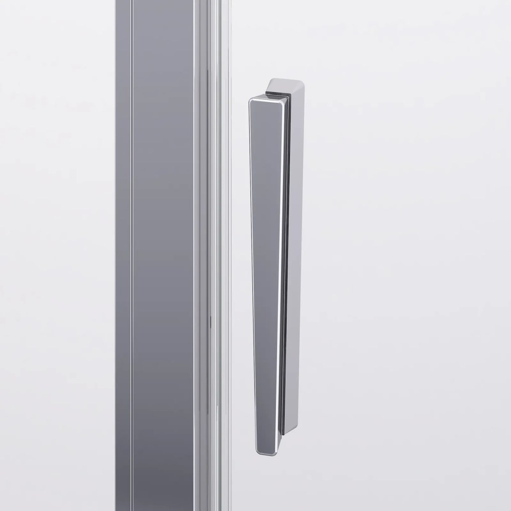 Cabina dus crom 140x100 cm, usa culisanta, grosime sticla 6 mm, tratament anticalcar, Ronal