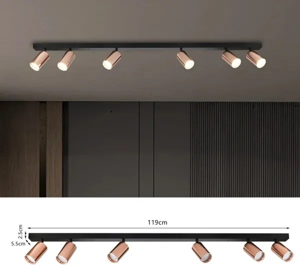Immax NEO 08305L - Spot PUNTO 6xGU10/9W/230V aur roz