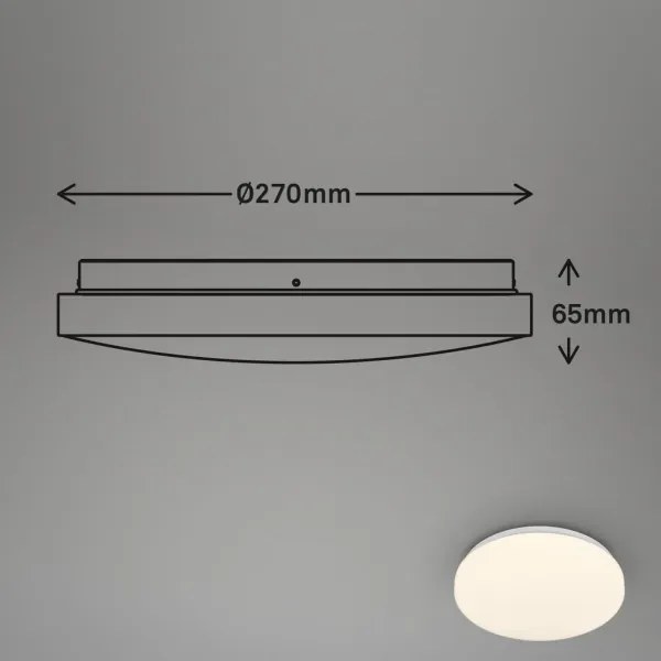 Briloner 3827-016 -LED Plafonieră pentru baie cu senzor WALK LED/13W/230V IP54 pr.27cm