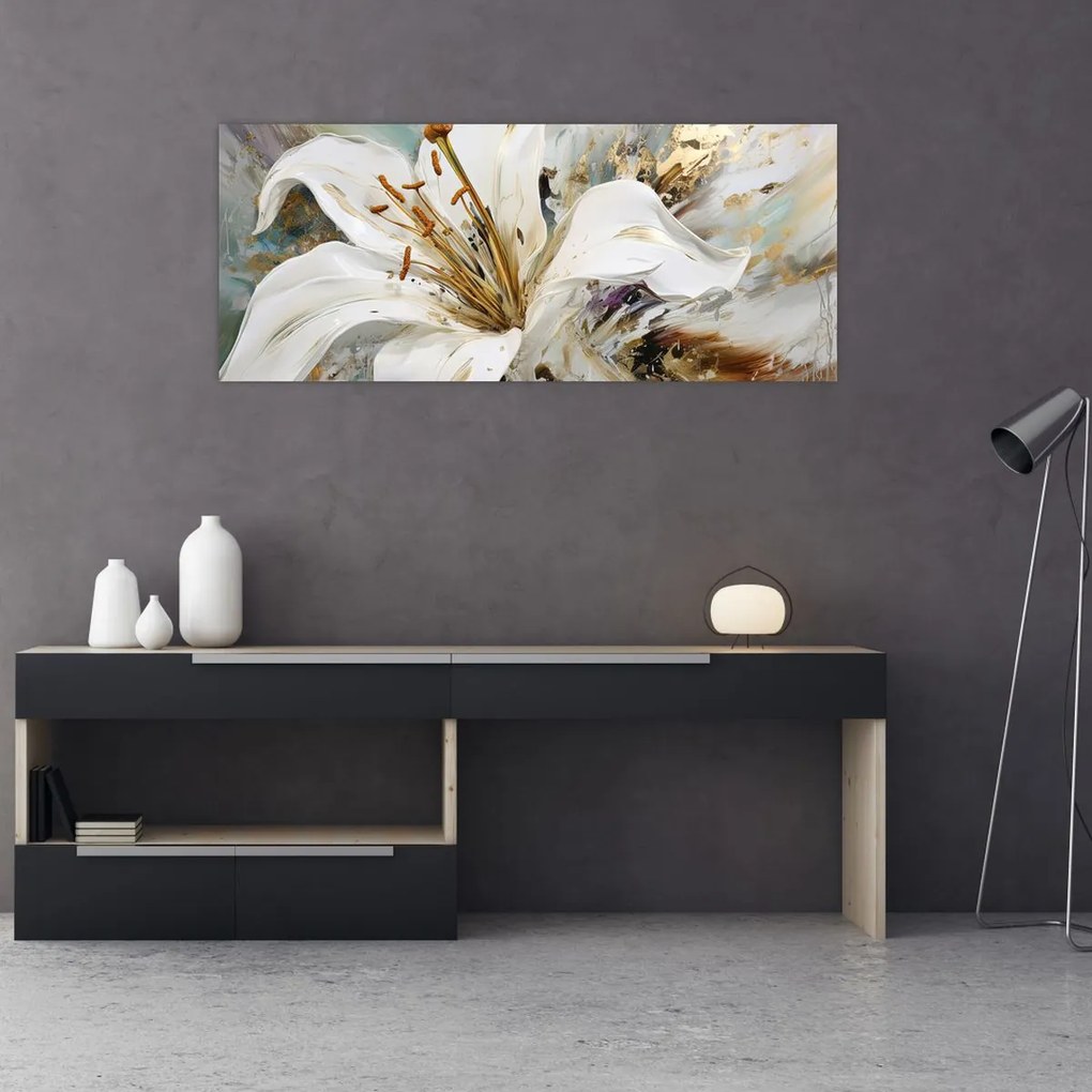 Tablou - Abstracție cu crin (120x50 cm)