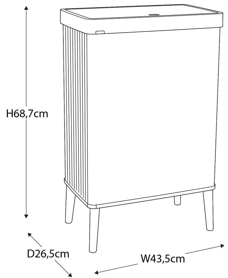 Coș de gunoi roz cu senzori de atingere din plastic reciclat 54 l Verto High – Curver