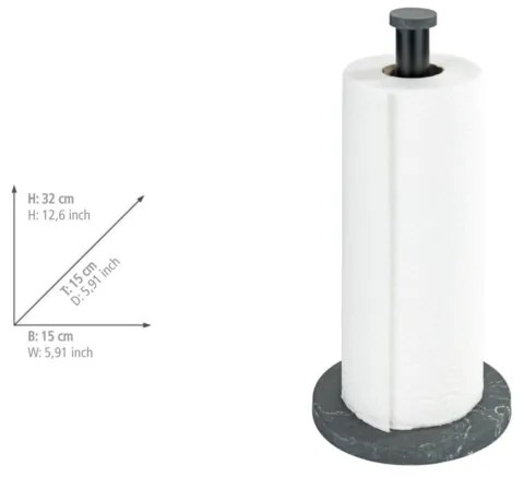 WENKO 53212100 - Suport pentru prosoape 15x32 cm negru