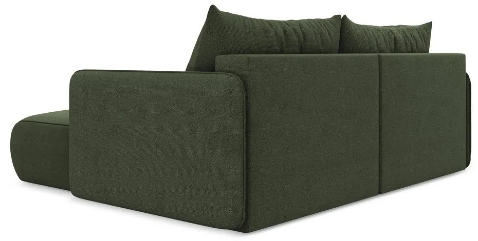 Colțar verde extensibil/cu spațiu de depozitare (cu colț pe partea dreaptă) Nanea – Makamii