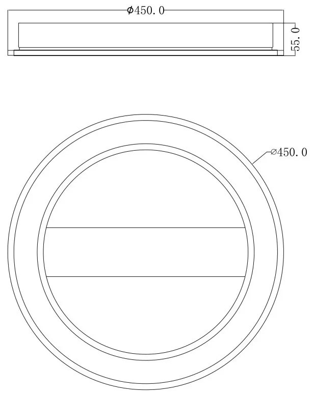 Plafoniera LED design modern Mattia negru mat