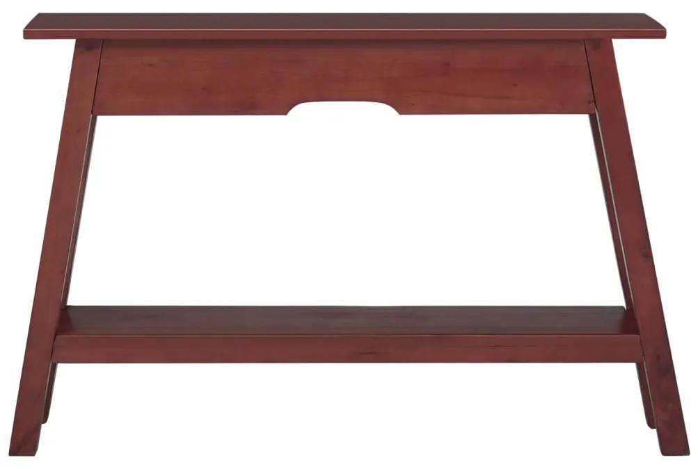 Masă consolă, maro, 110x30x75 cm, lemn masiv mahon