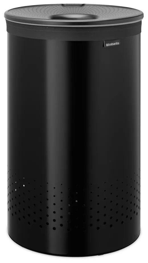 Coș de rufe negru mat din metal 60 l – Brabantia
