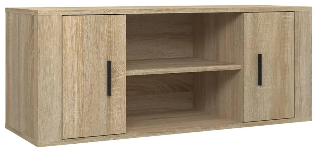 823094 vidaXL Comodă TV, stejar sonoma, 100x35x40 cm, lemn prelucrat