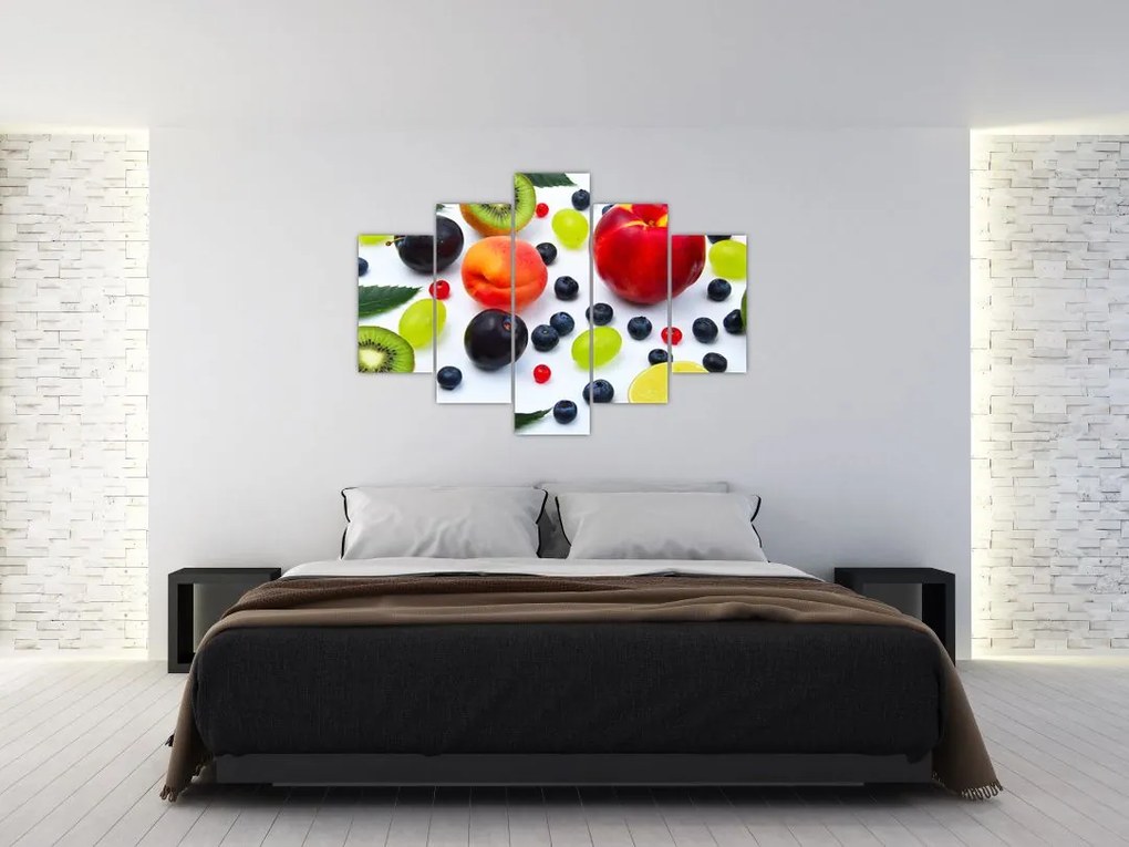 Tablou - fructe cu picături de apă (150x105 cm)