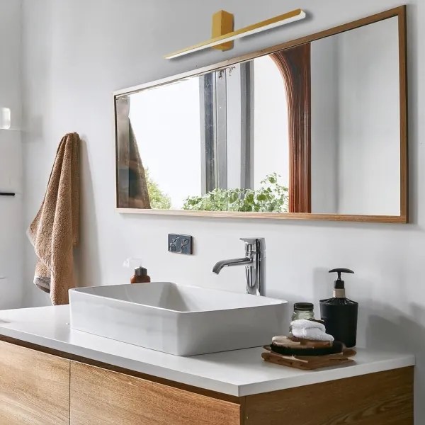 Aplică LED pentru oglindă de baie ARTEMIS LED/13,8W/230V 4000K 60 cm IP44 auriu