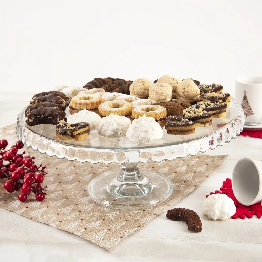 Platou pentru prăjituri din sticlă – Orion