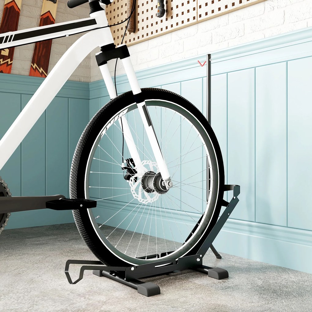 SPORTNOW Suport pentru Biciclete Reglabil din Oțel și Plastic, Negru | Aosom Romania