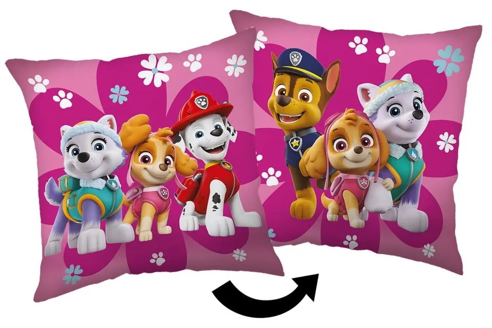 Pernă decorativă pentru copii Paw Patrol Flowers – Jerry Fabrics