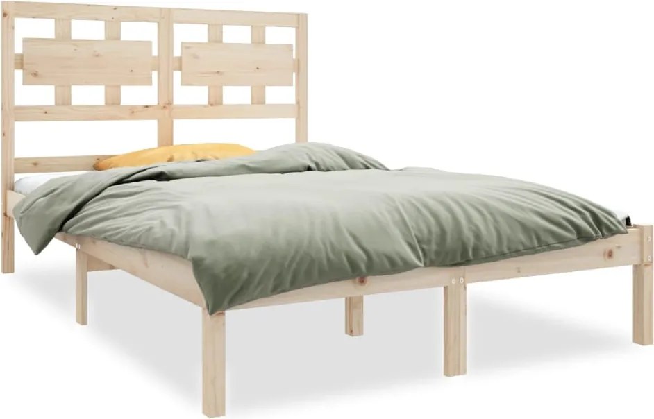 vidaXL Cadru de pat mic dublu, 120x190 cm, lemn masiv