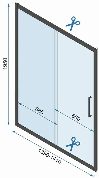 Cabina dus REA Rapid Slide 150x90 cm crom