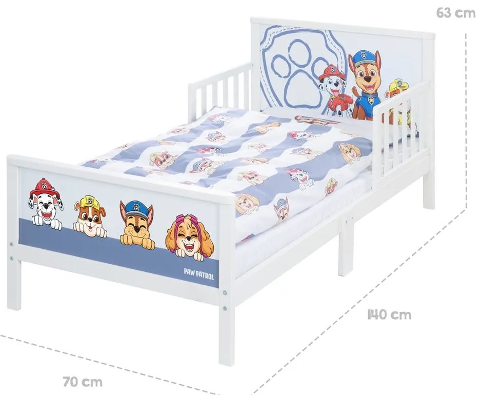 Pat pentru copii alb/albastru 70x140 cm Paw Patrol – Roba