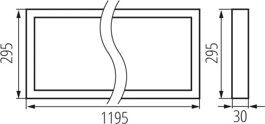 Kanlux 39236 - Panou LED încastrat BLINGO AIO LED/38W/230V 120x30 cm CRI 90