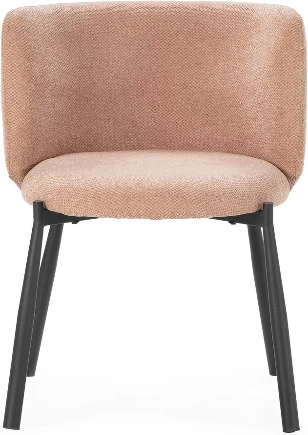 Set de scaune de sufragerie piersică 2 buc. tapițat Ginny – MOME