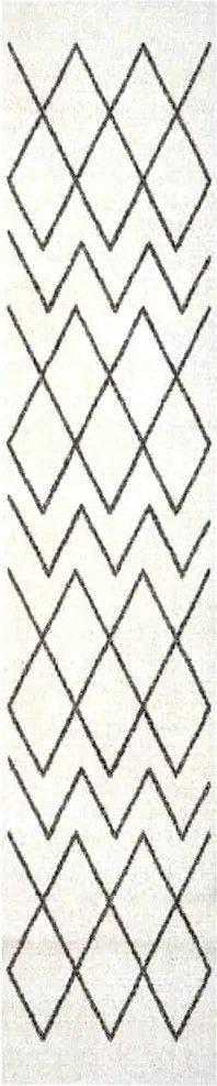 vidaXL Covor de bucătărie Alb 300 x 60 cm Catifea