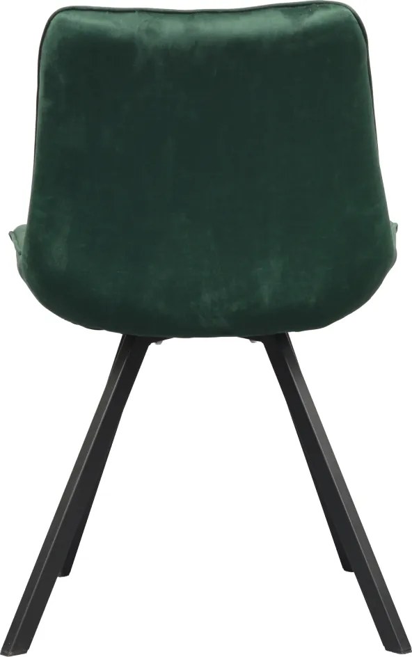 Scaun de luat masa, ţesătură Velvet verde închis/negru, SAMIRA