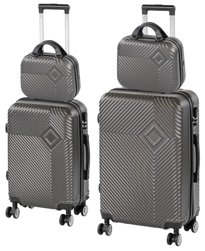 TraveLux Pro XXII gurulós bőrönd szett szürke