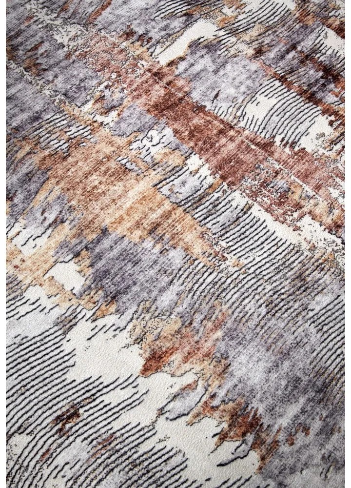 Covor gri 80x150 cm Malard Copper Gold – Elle Decoration