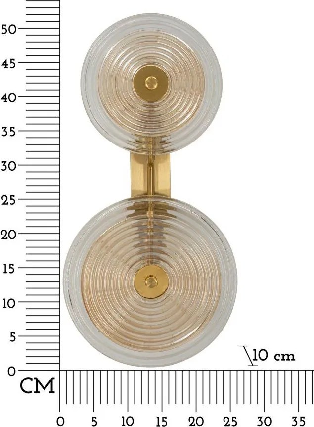 Aplică de perete aurie din sticlă Venice – Mauro Ferretti
