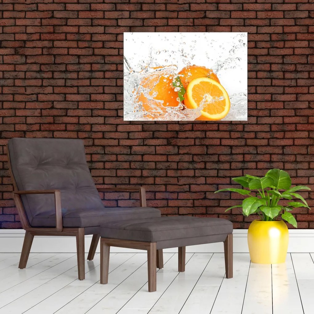 Tablou pe sticlă - Portocale zemoase (70x50 cm)