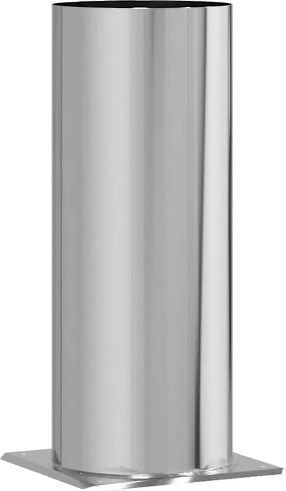 vidaXL Extensie pentru Capac de Semineu Argintiu 31 x 31 x 50 cm