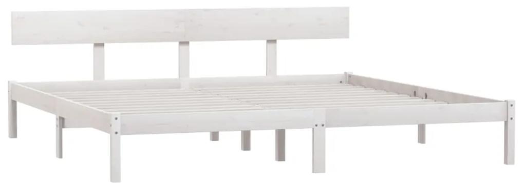 Pat de zi, alb, 200x200 cm, lemn masiv de pin Alb, 200 x 200 cm