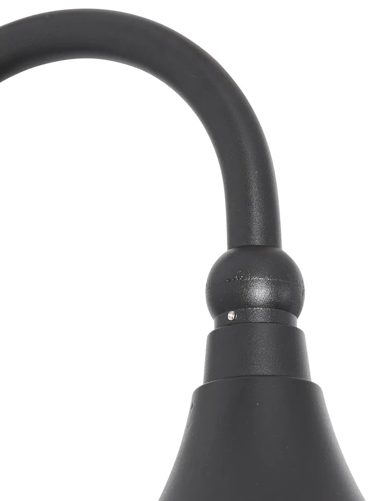 Aplică de perete exterioară inteligentă neagră IP44 cu Wi-Fi A60 - Daphne