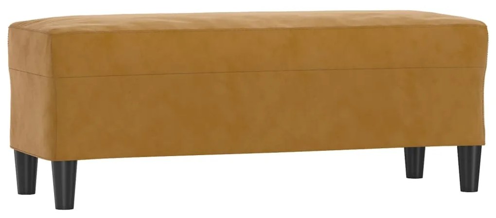 349428 vidaXL Bancă, maro, 100x35x41 cm, catifea