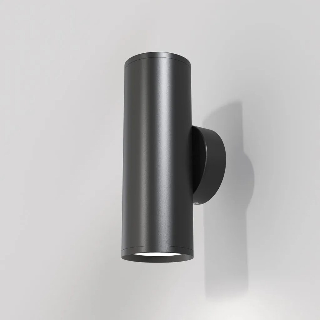Aplica de perete cu lumina ambientala design tehnic Focus S negru