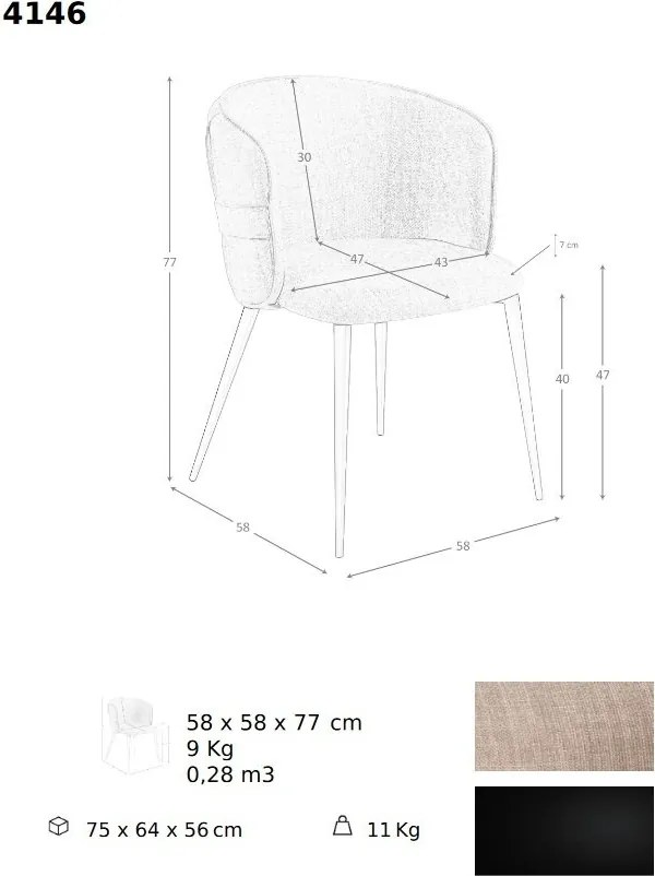 Scaun deosebit design LUX Brown