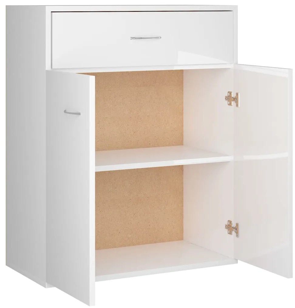 Servanta, alb extralucios, 60x30x75 cm, PAL 1, Alb foarte lucios