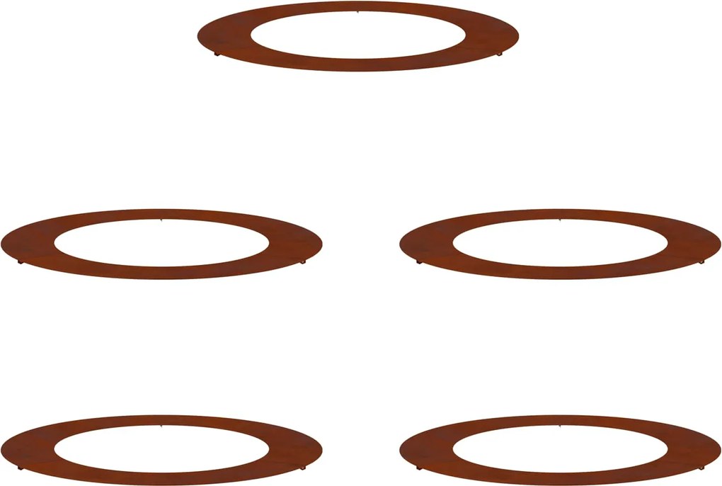 vidaXL potrivit pentru inele de copac plat 5 pcs Maro Ø60 / 90 cm