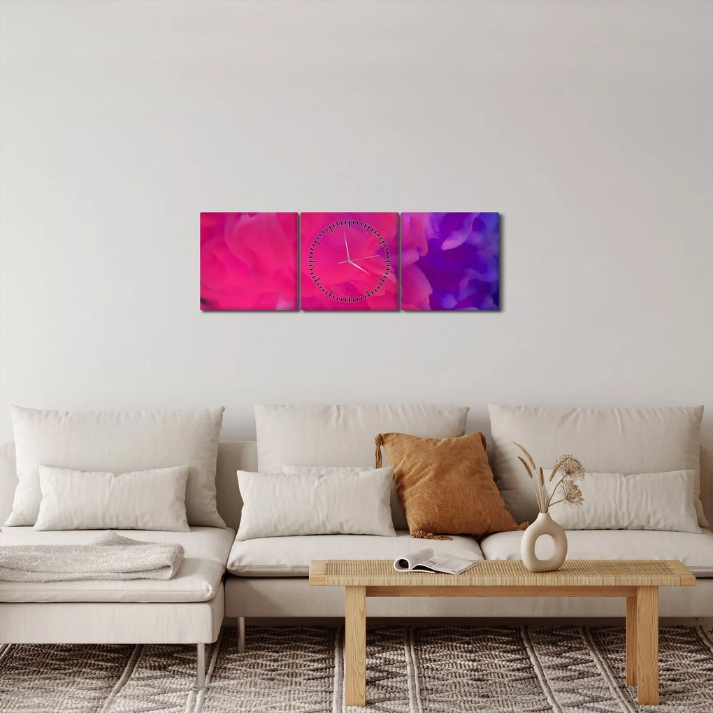 Tablou cu abstracție (cu ceas) (90x30 cm)