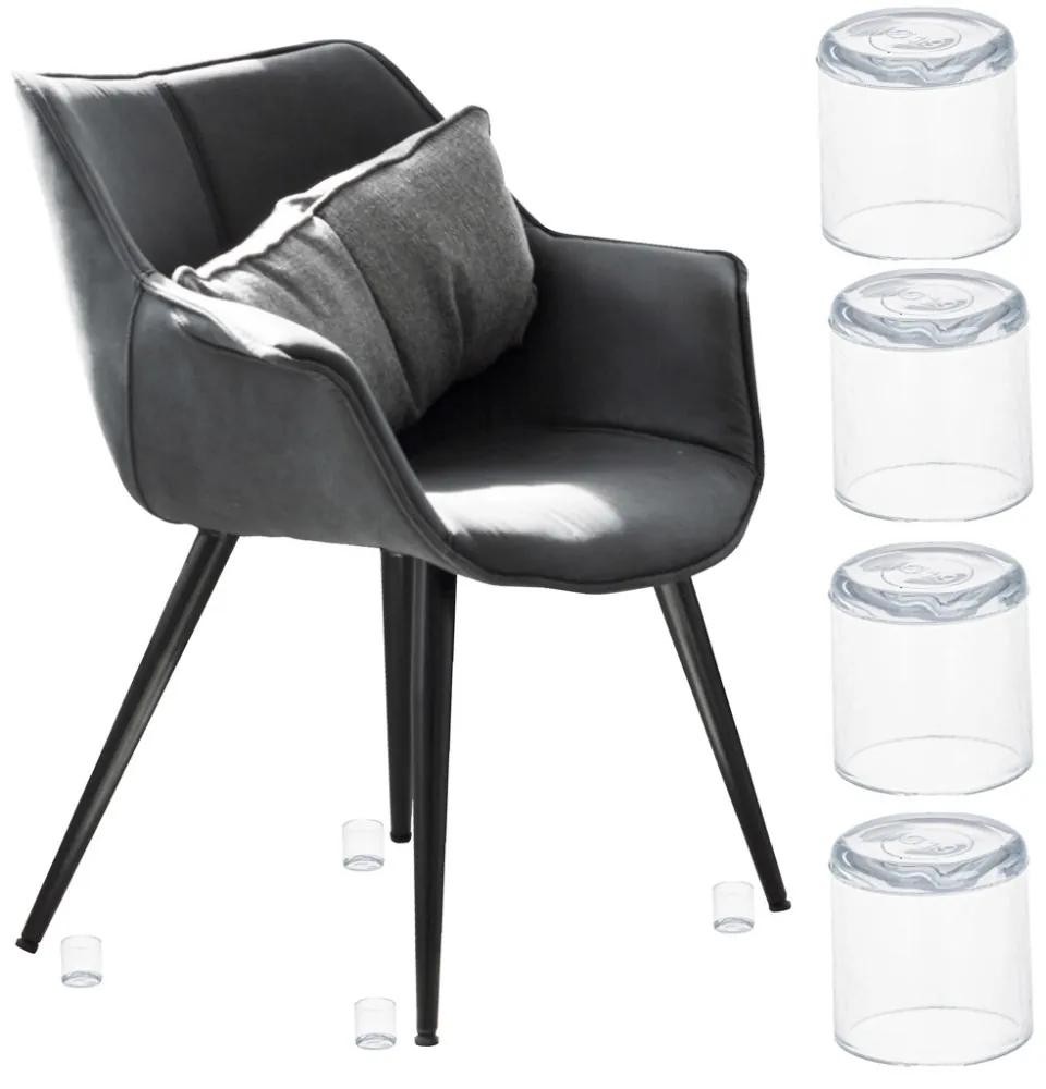 Capace pentru picioare scaune  transparente  19 mm