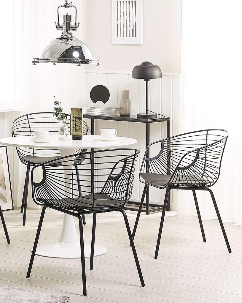 Set 2 buc. scaune de sufragerie HABIR (negru). 1022870