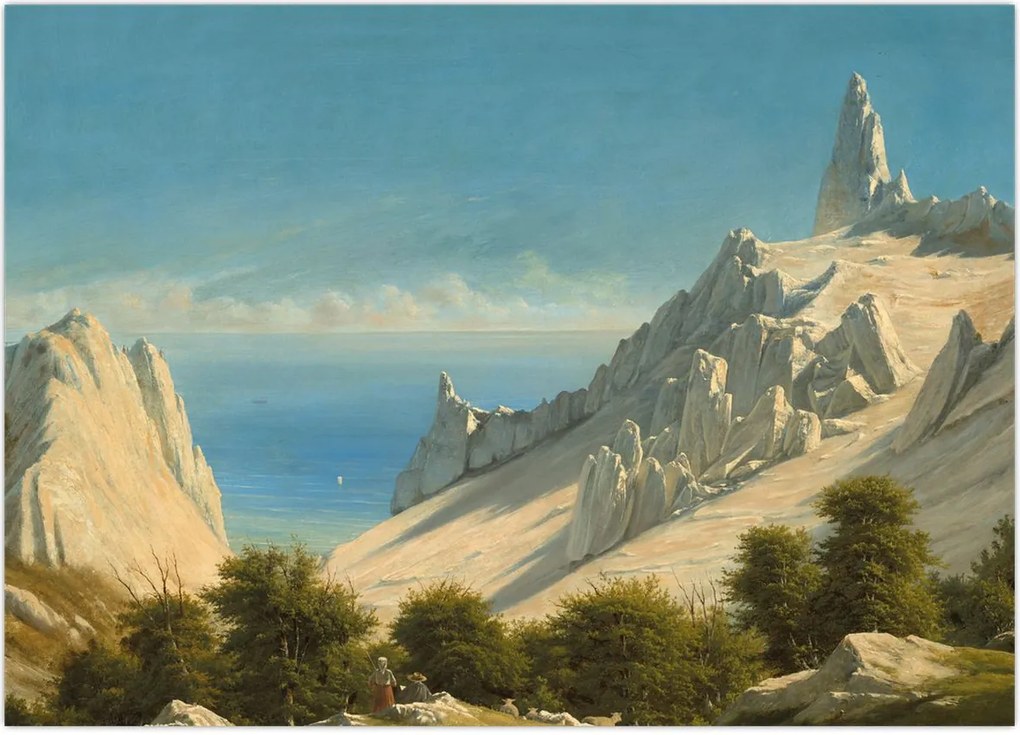 Tablou - Georg Emil Libert, View of Sommerspiret, the Cliffs of Møn, reproducere (70x50 cm)