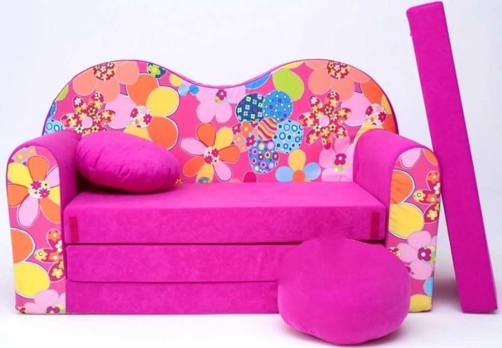Canapea pentru copii Flori H12