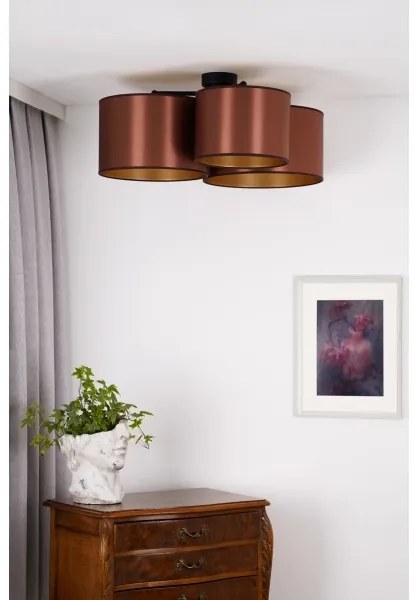 Lustră aplicată Duolla ROLLER TRIO SHINY 3xE27/15W/230V cupru/auriu