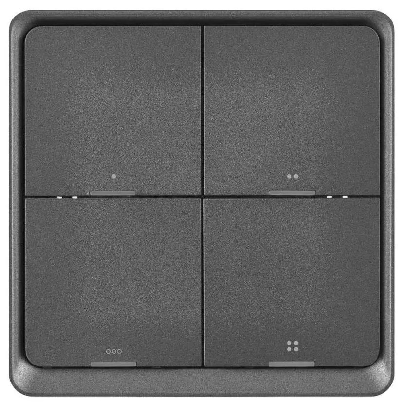 Comutator cu 4 butoane GoSmart Tuya negru