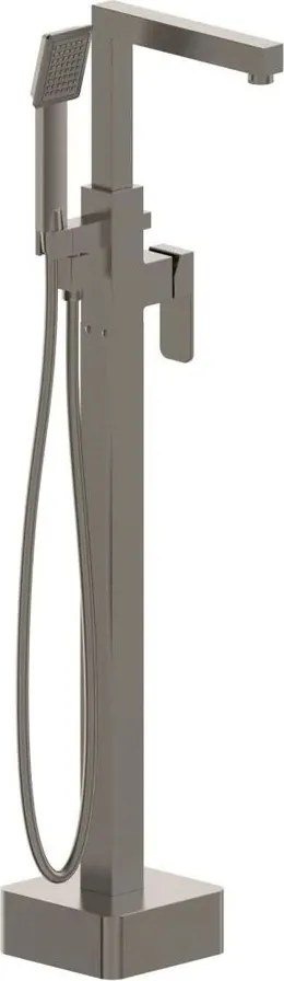 Baterie cada - dus freestanding Inter Ceramic gri mat cu set de dus